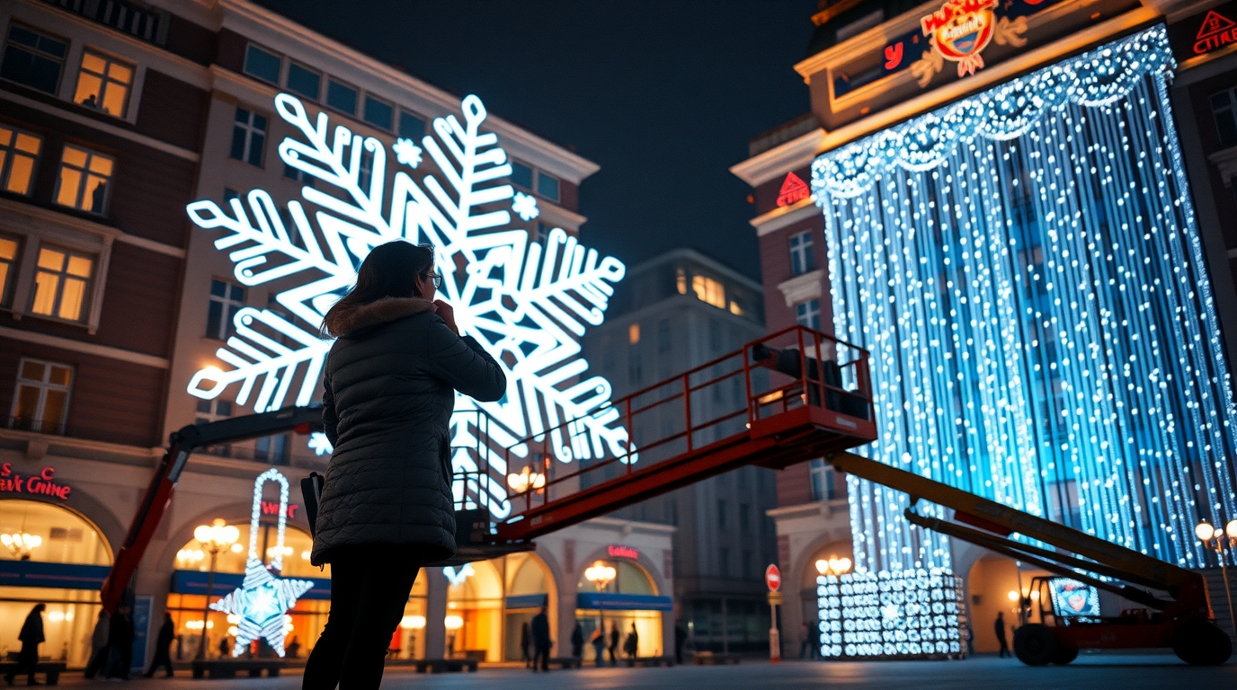 Светящиеся деревья для улицы