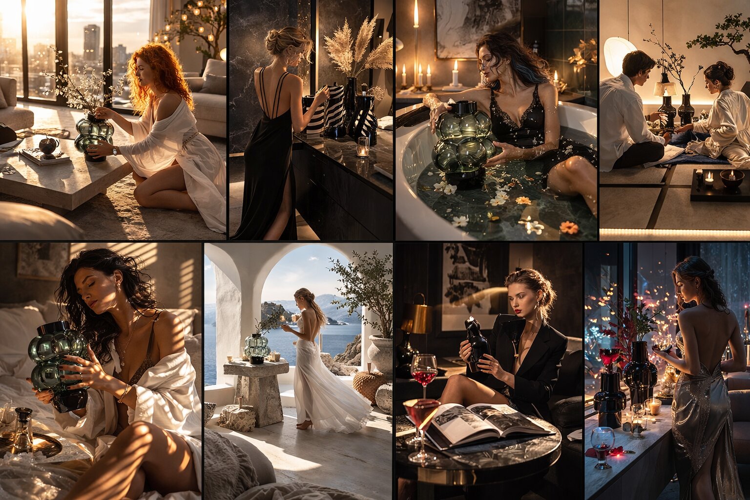 интерьерная статуэтка на полке в современном пространстве — крупный план